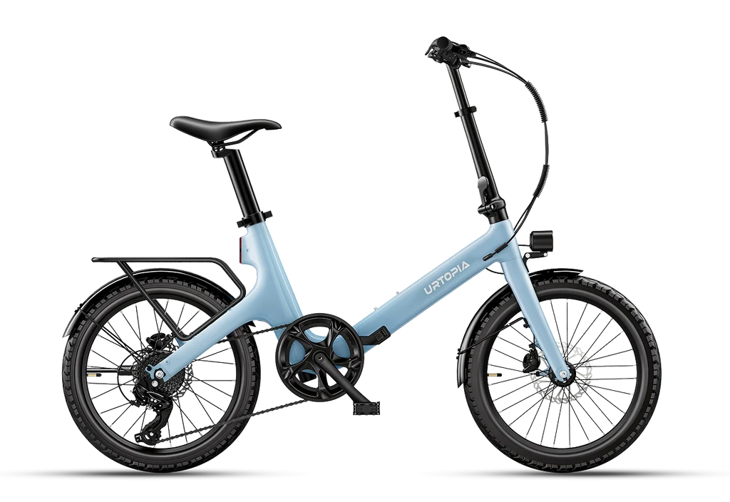 Urtopia Carbon Fold Step-Thru E-Bike - Light Blue