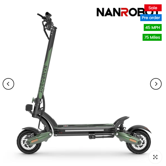 NANROBOT D6+ MAX Electric Scooter | Dual 2000W Motor | 87 Mile Range | 40 MPH