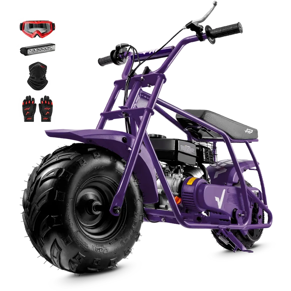 FRP Mini Bike GMB100 99cc Gas | 24 MPH, 30 Mile Range, 220lb | Off Road Use Only