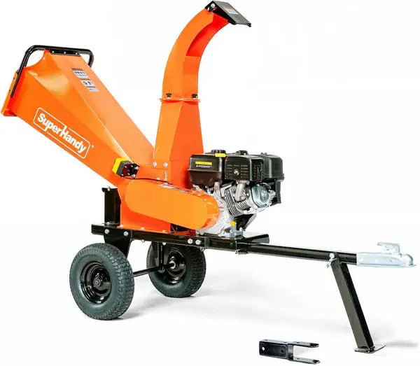 SuperHandy Towable Wood Chipper Shredder – 5 in. Chipping Capacity, 15HP , 420cc Engine, Heavy Duty for Yard, Forestry, or Landscaping Renovomotors