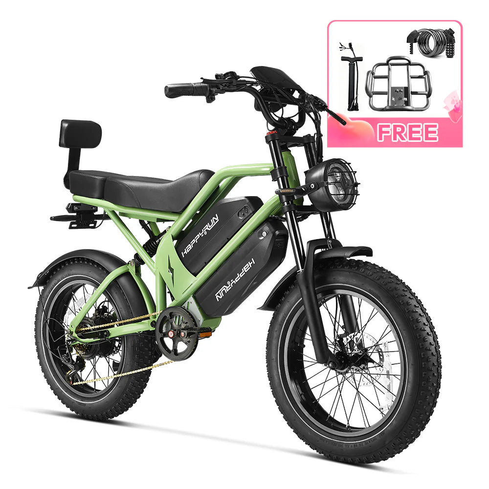 HappyRun G70 2000W Dual Battery Fast Electric Cargo Bike