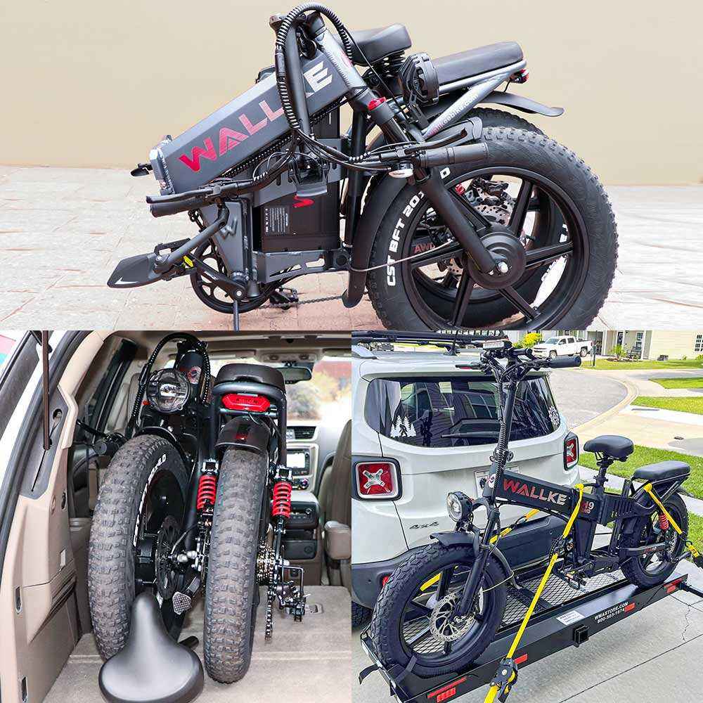 Wallke H9 AWD EBike 3200w 60/82Ah AWD FOLDING Dual Motor E-bike|Samsung battery-82Ah/3936Wh|App Smart Display|Top Speed-34mph