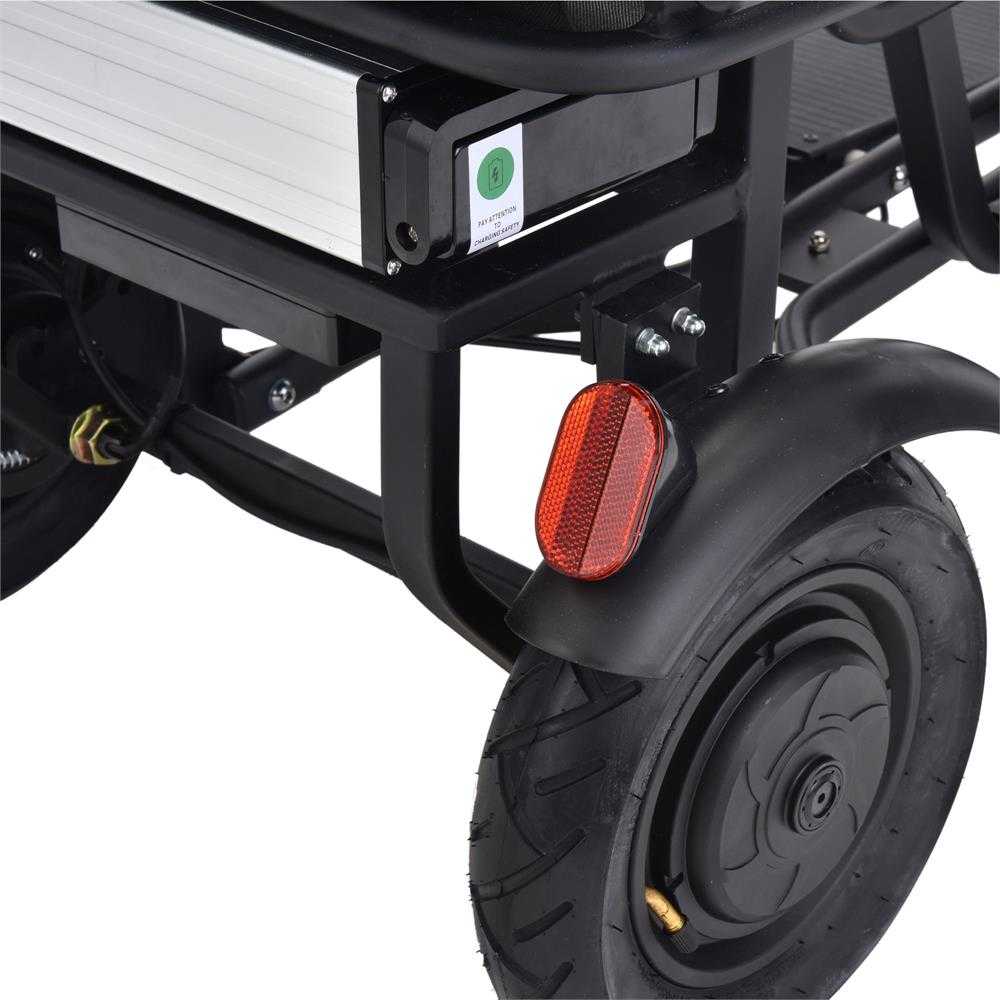 MotoTec Folding Mobility Electric Trike 48v 700w Dual Motor Lithium Black|48v 10ah|Speed-10mph|Capacity-286lbs|Range-20miles