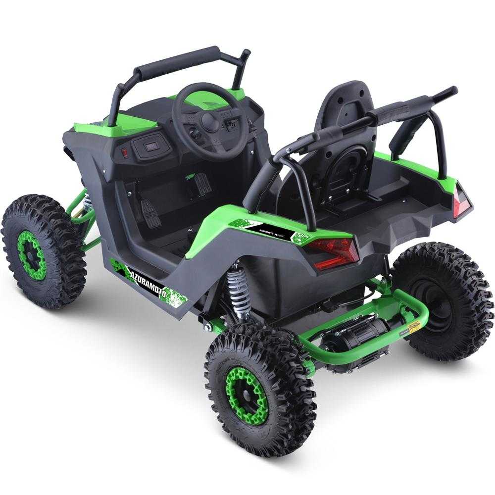 MotoTec Raider UTV for kids 48v 1200w Full Suspension Green Renovomotors