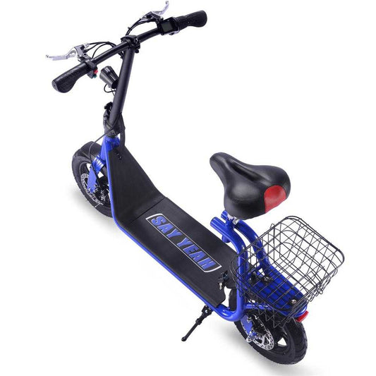MotoTec Metro Scooter 36v 500w Lithium Electric Scooter Blue