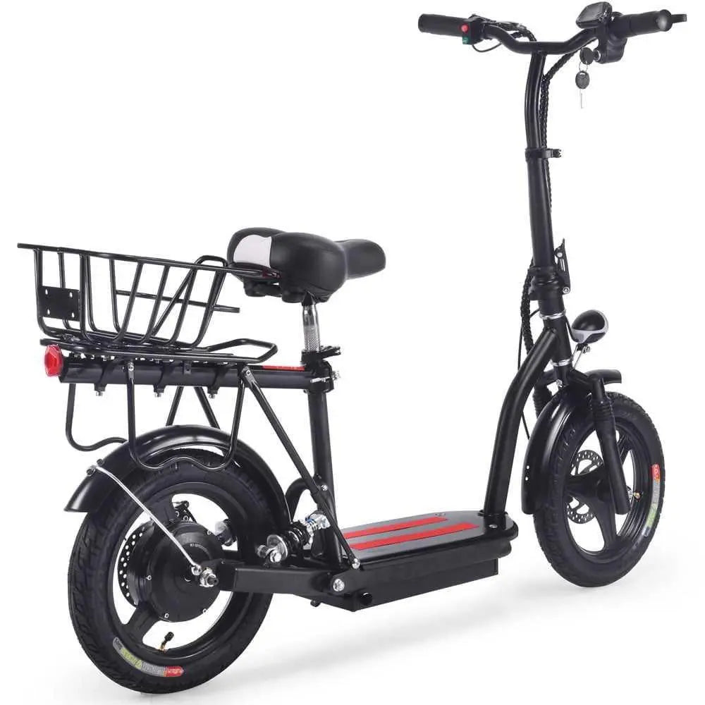 MotoTec Cruiser 48v 350w Lithium Electric Scooter Black My Store