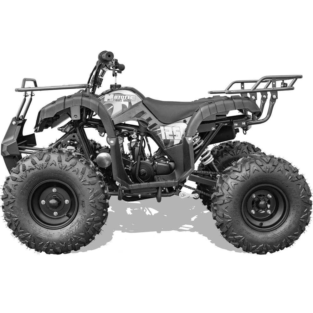 MotoTec Bull Kids Gas Powered ATV 125cc 4-Stroke Kids Gas ATV ,12V/5Ah,Speed-30mph,Wheel-31"