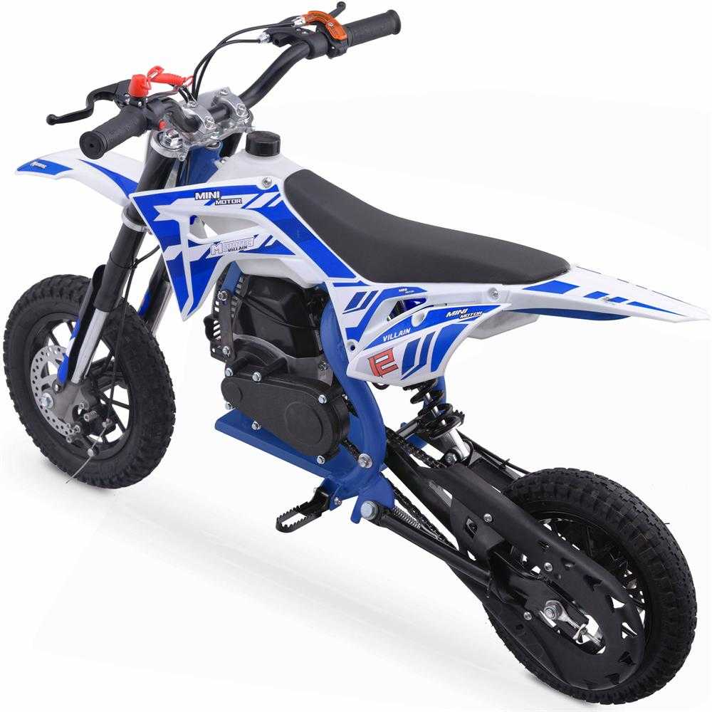 Mototec Villain 52cc 2-Stroke Kids Gas Dirt Bike,Tires:12.5x2.75,Max Rider Weight: 165 lbs,Top Speed: 20 mph,