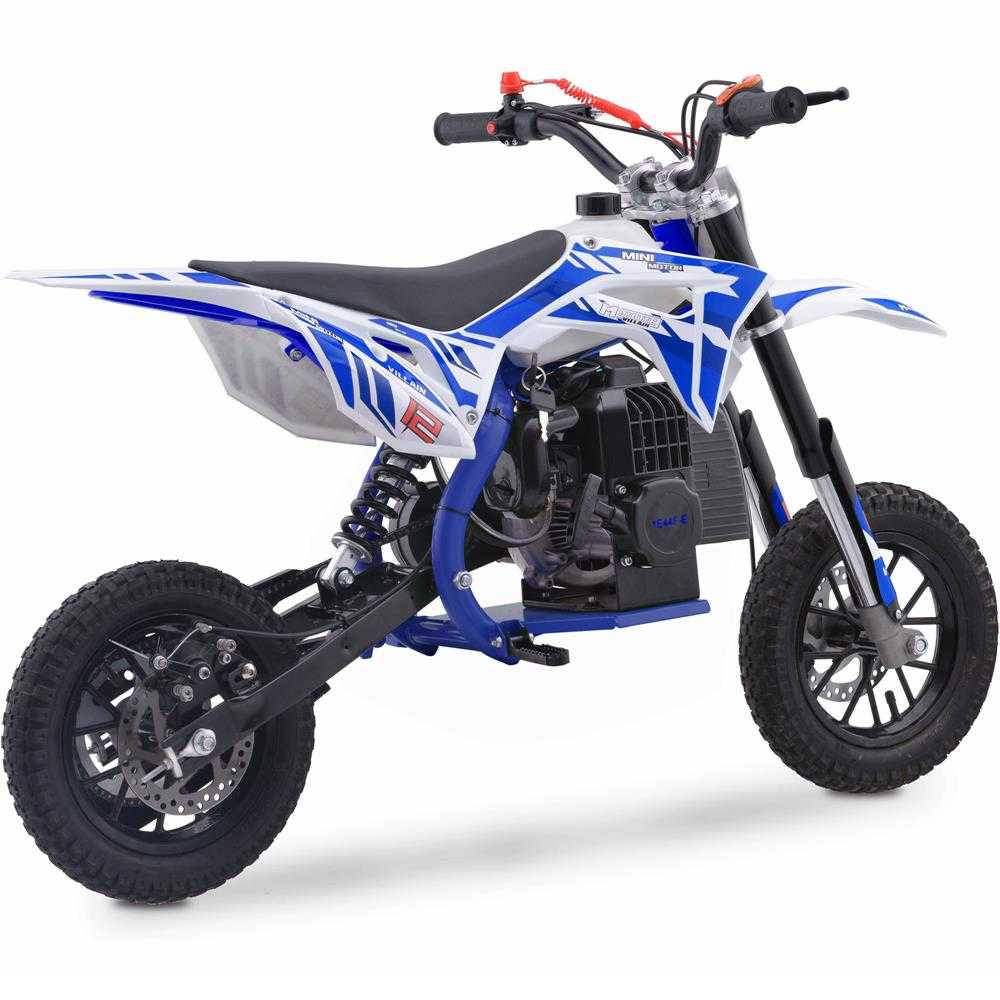 Mototec Villain 52cc 2-Stroke Kids Gas Dirt Bike,Tires:12.5x2.75,Max Rider Weight: 165 lbs,Top Speed: 20 mph,