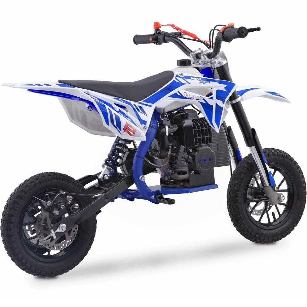 Mototec Villain 52cc 2-Stroke Kids Gas Dirt Bike,Tires:12.5x2.75,Max Rider Weight: 165 lbs,Top Speed: 20 mph,