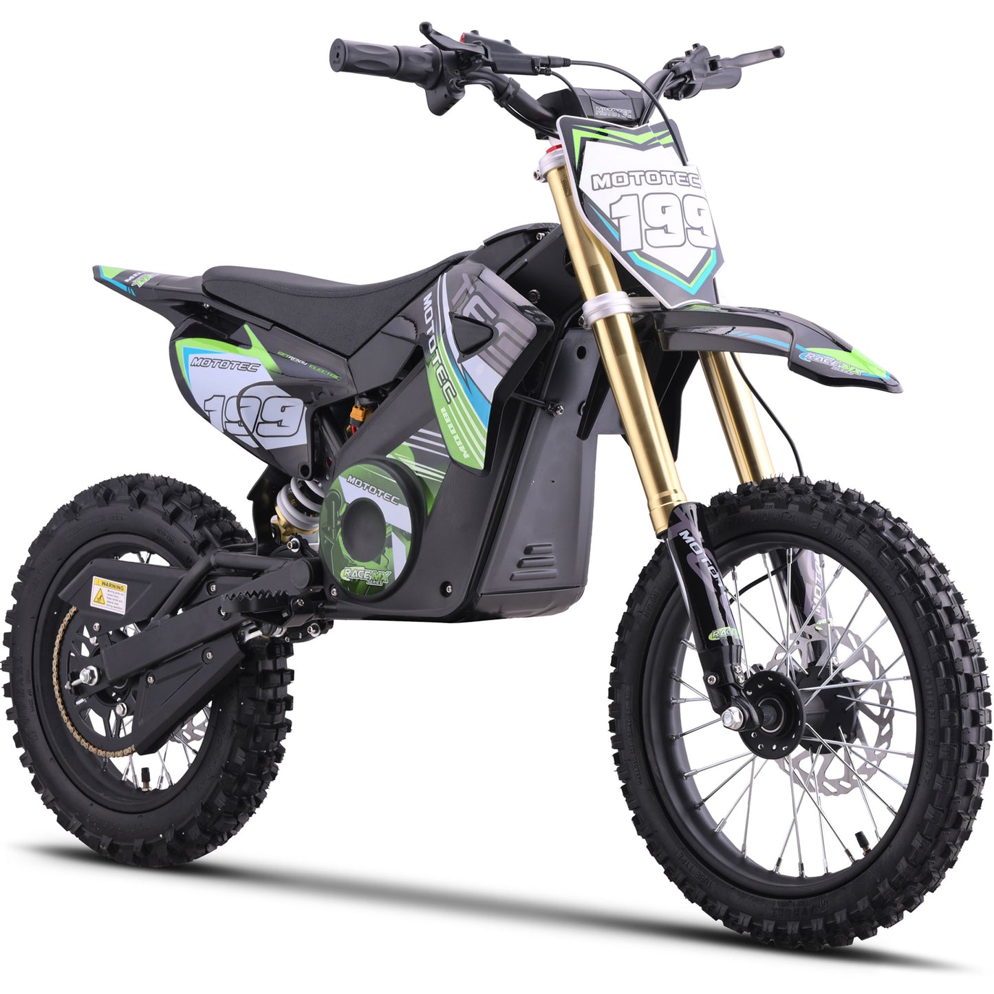 Mototec 48v Pro Electric Dirt Bike 1800w Lithium SteelAge-13+|Capacity:150 lbs|Speed-18 MPH|Rang-11 miles