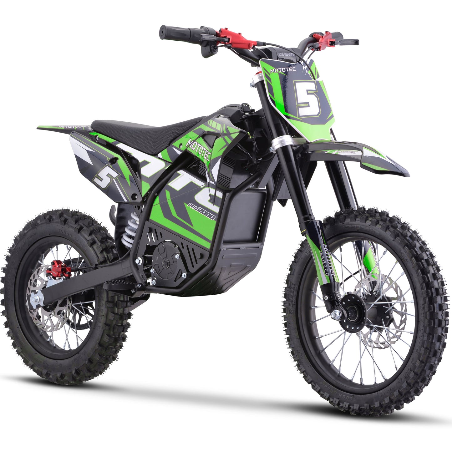MotoTec 60v Pro Electric Dirt Bike 2000w Lithium|Distance Per Charge: 10-18 miles |Top Speed: 35-40 MPH