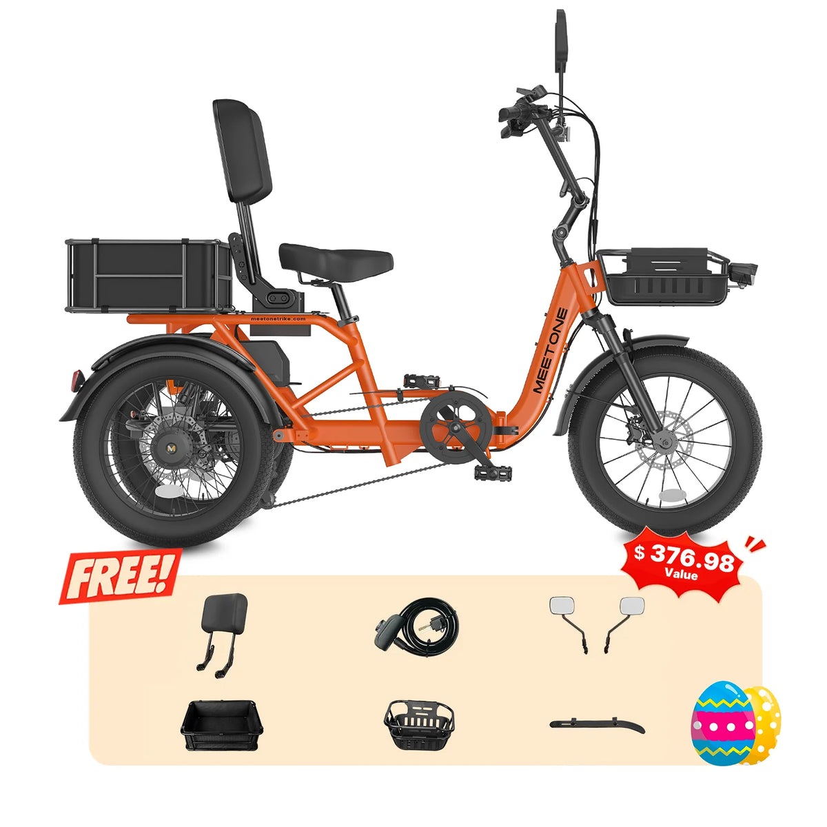 Meet One Breeze Pro 2.0 Electric Trike|Full Suspension Fat Tire E-Trike