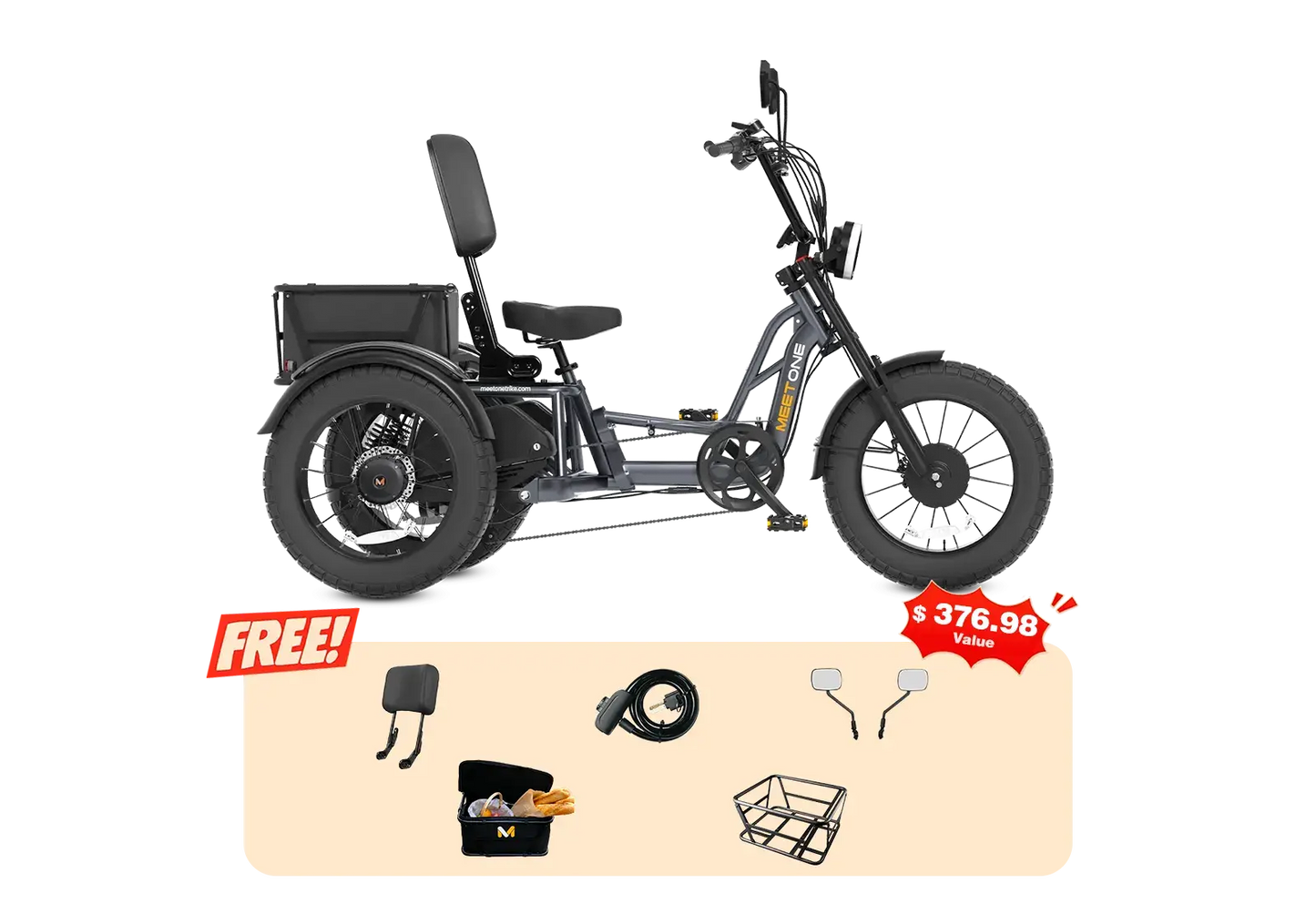 Meet One Tour Dual Motor Dual Battery Electric Trike Renovomotors