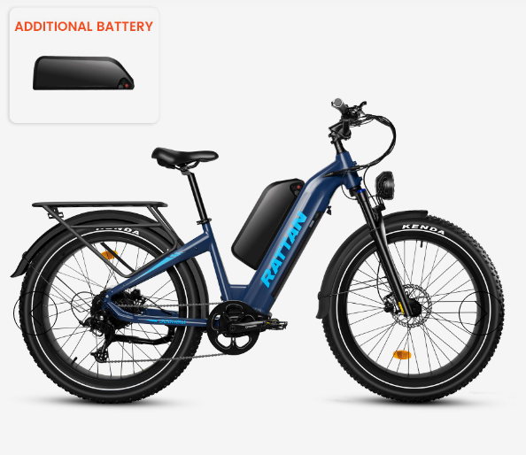Rattan Sequoia 1500W Fat Tire Electric Bike | 48V 20Ah Samsung Battery | 28 MPH E-Bike