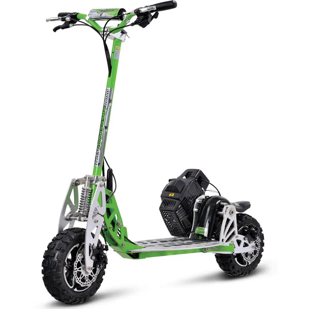 MotoTec/UberScoot 70x 2-Speed Gas Scooter Green MotoTec