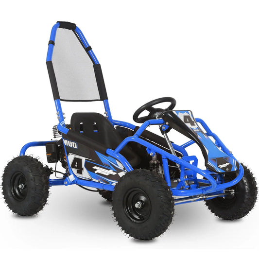 MotoTec Mud Kids Gas Powered 98cc Go Kart Full Suspension/Off Road Use Only Mototec