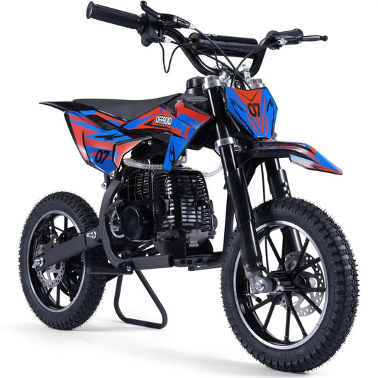MotoTec Pioneer 49cc 2-Stroke Kids Gas Dirt Bike / Off Road Use Only MotoTec