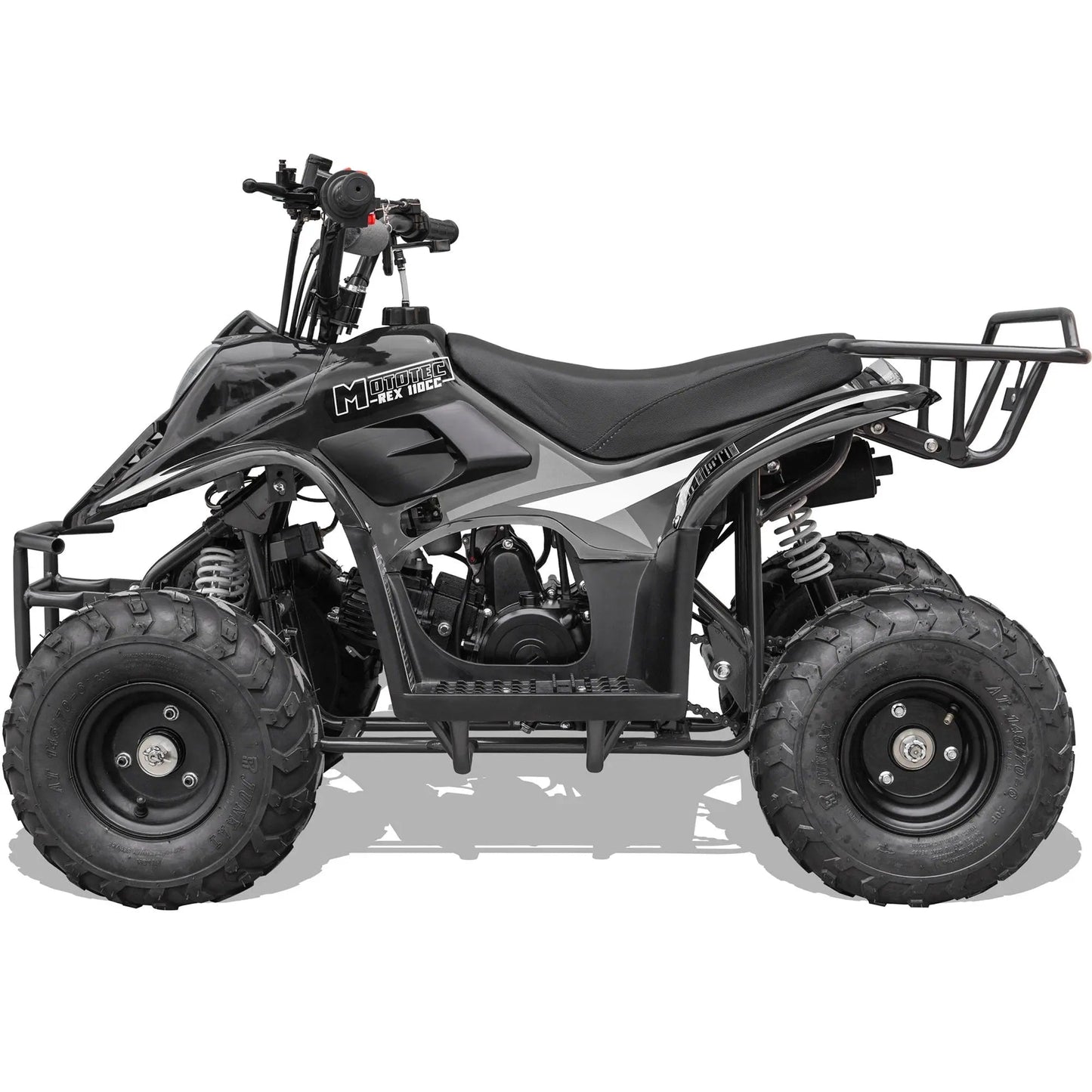 MotoTec Rex 110cc 4-Stroke Kids Gas ATV Black/Off Road Use Only MotoTec
