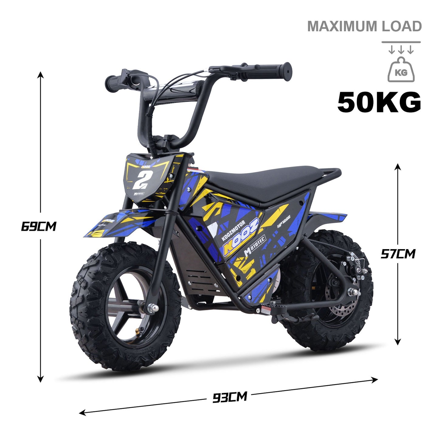 MotoTec 24v 250w Electric Mini Bike for Kids | Adjustable Speed | HP120E