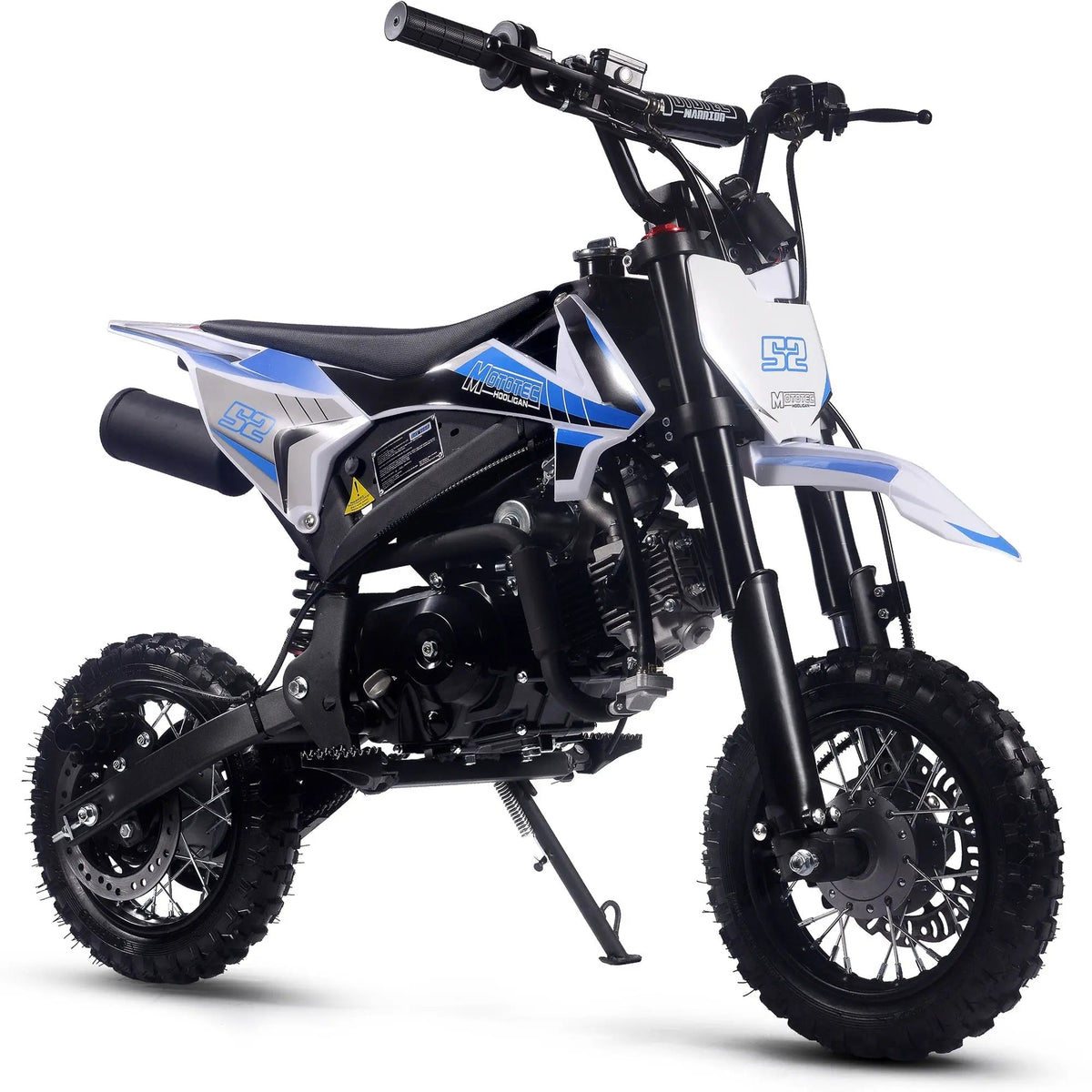 MotoTec Hooligan 72cc 4-Stroke Gas Dirt Bike Blue/Off Road Use Only MotoTec