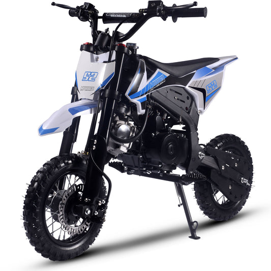 MotoTec Hooligan 72cc 4-Stroke Gas Dirt Bike Blue/Off Road Use Only