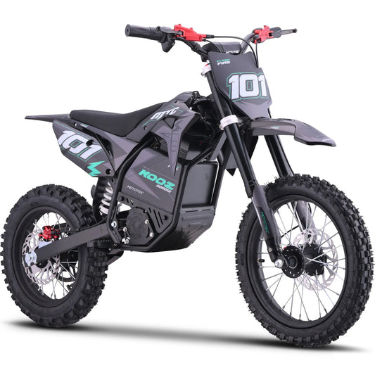 MotoTec 60v 2000w Pro Electric Dirt Bike Lithium Grey (HP115E)|Distance Per Charge: 10-18 miles|Top Speed: 40 MPH|Off-Road Use Only - Renovomotors