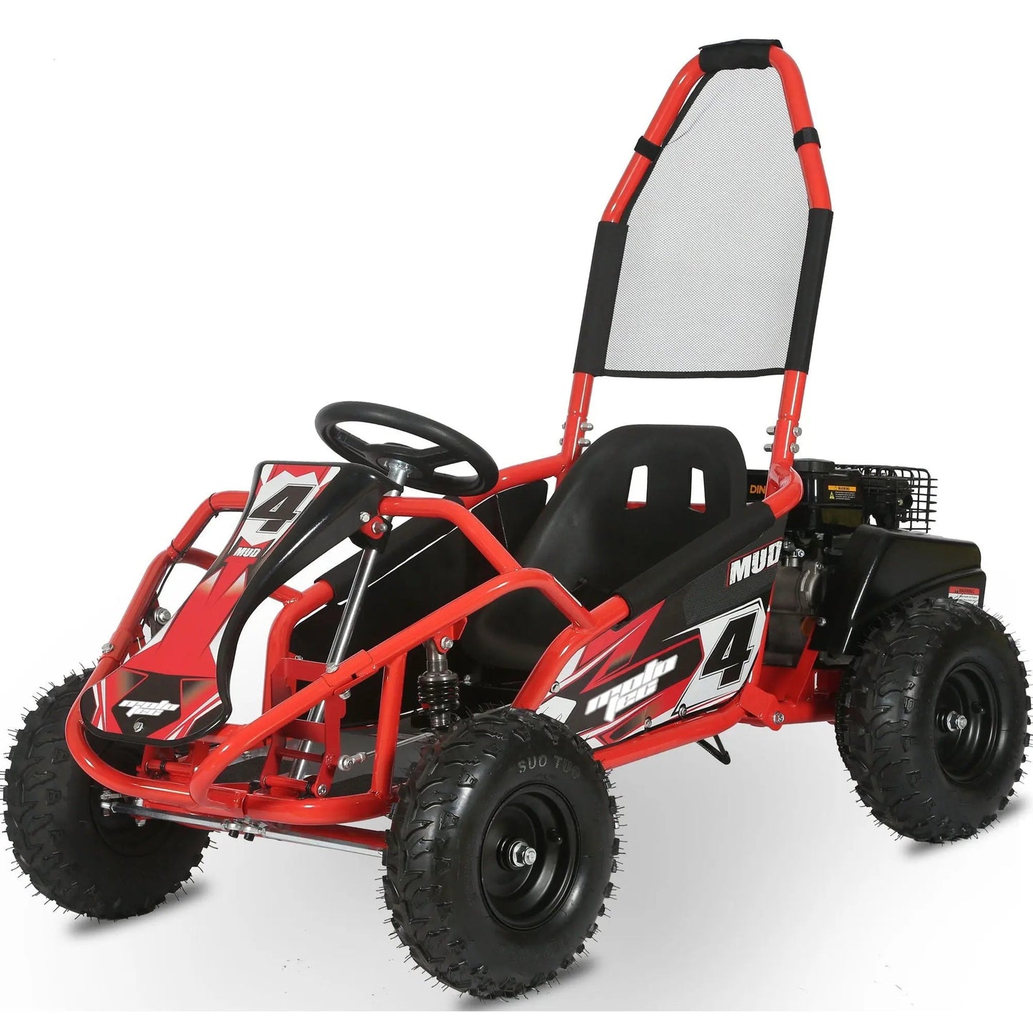 MotoTec Mud Kids Gas Powered 98cc Go Kart Full Suspension/Off Road Use Only Mototec