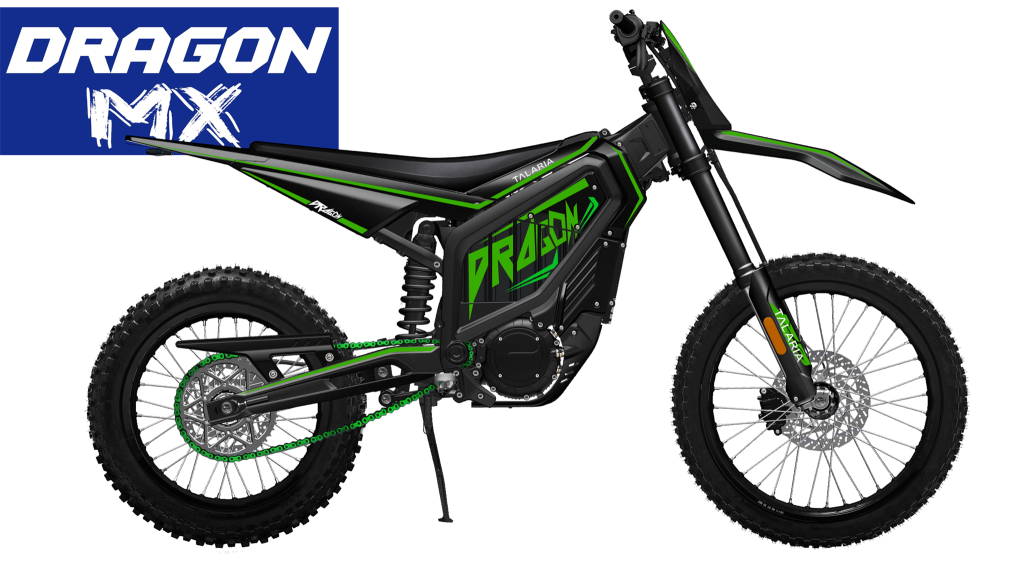 Talaria Dragon MX Electric Dirt Bike Green | 28kW Power, 88.8V Battery, 110 km/h Speed green