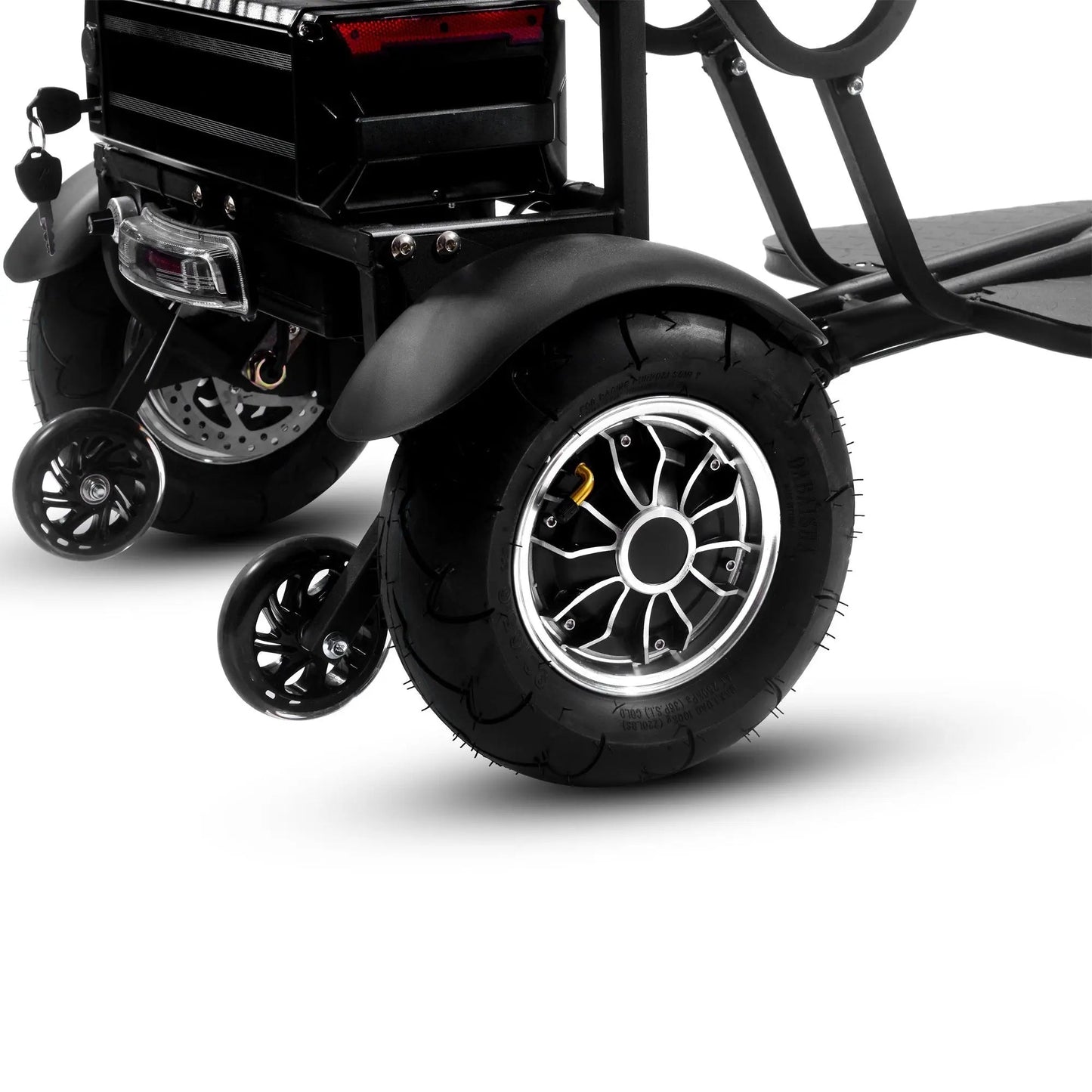 MotoTec Folding Mobility Electric Trike 48v 1000w Dual Motor Lithium Black MotoTec