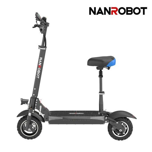 Nanrobot T1 800 W brushless motor | 48 V 10.4 Ah lithium battery | 21–25 miles | Top speed 25 mph Nanrobot