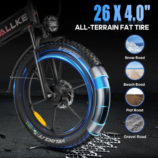 2025 Wallke X3 Pro Max | 2800W Folding Ebike|33 mph|Climbing:40+°|Tires:26" x 4" Renovomotors