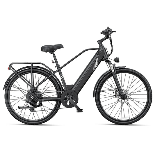 DYU C7 Lite 26" Electric Bike - Black - Side View