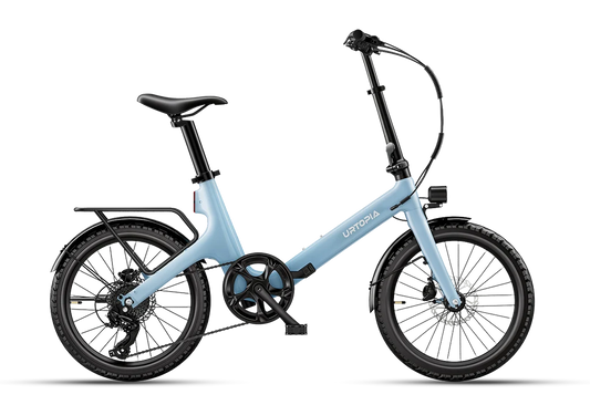 Urtopia Carbon Fold Step-Thru E-Bike - Light Blue