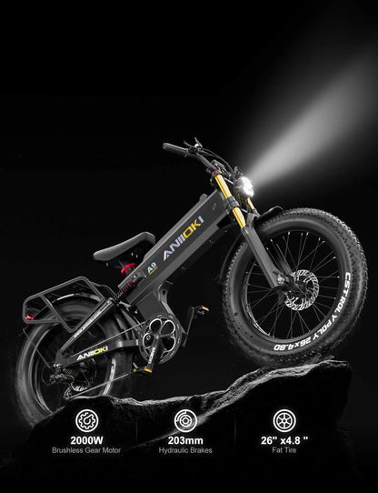 Aniioki A9 Pro Max 2000W Peak Power, Max 33MPH, 26*4.8" Fat Tire Renovomotors