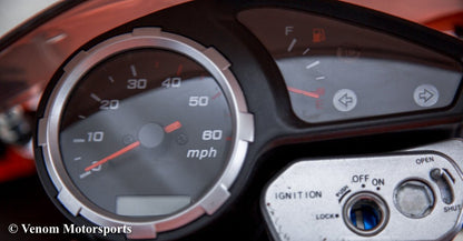 VENOM X18, 50cc MOTORCYCLE,AUTO TRANSMISSION,CAPACITY-250LBS,SPEED-40MPH,BLACK Renovomotors