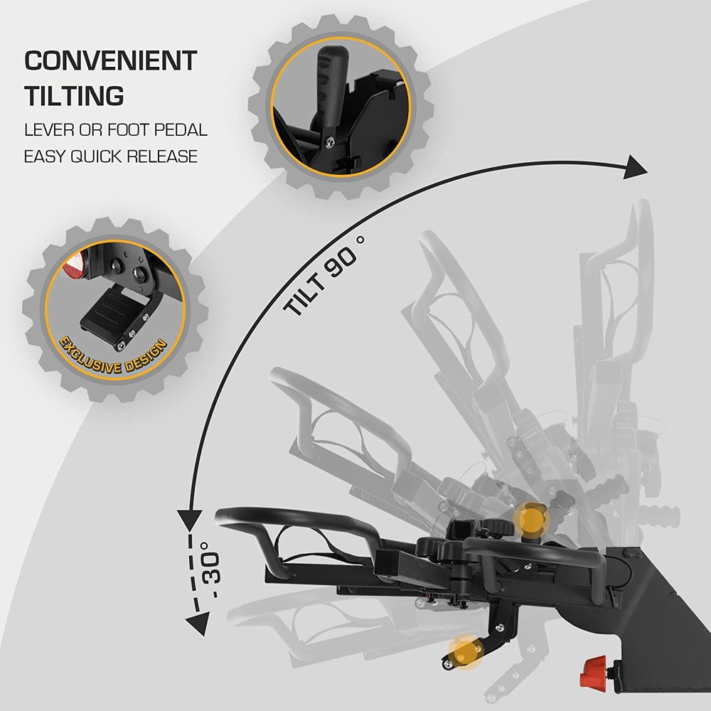 Rugged Dual Ebike Carrying Rack Hitch Mounted