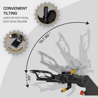 Rugged Dual Ebike Carrying Rack Hitch Mounted