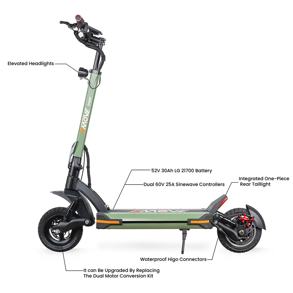 EMOVE Cruiser V2 – 52V and 60V Quad Suspension 62-Mile Long-Range Electric Scooter - Image 7