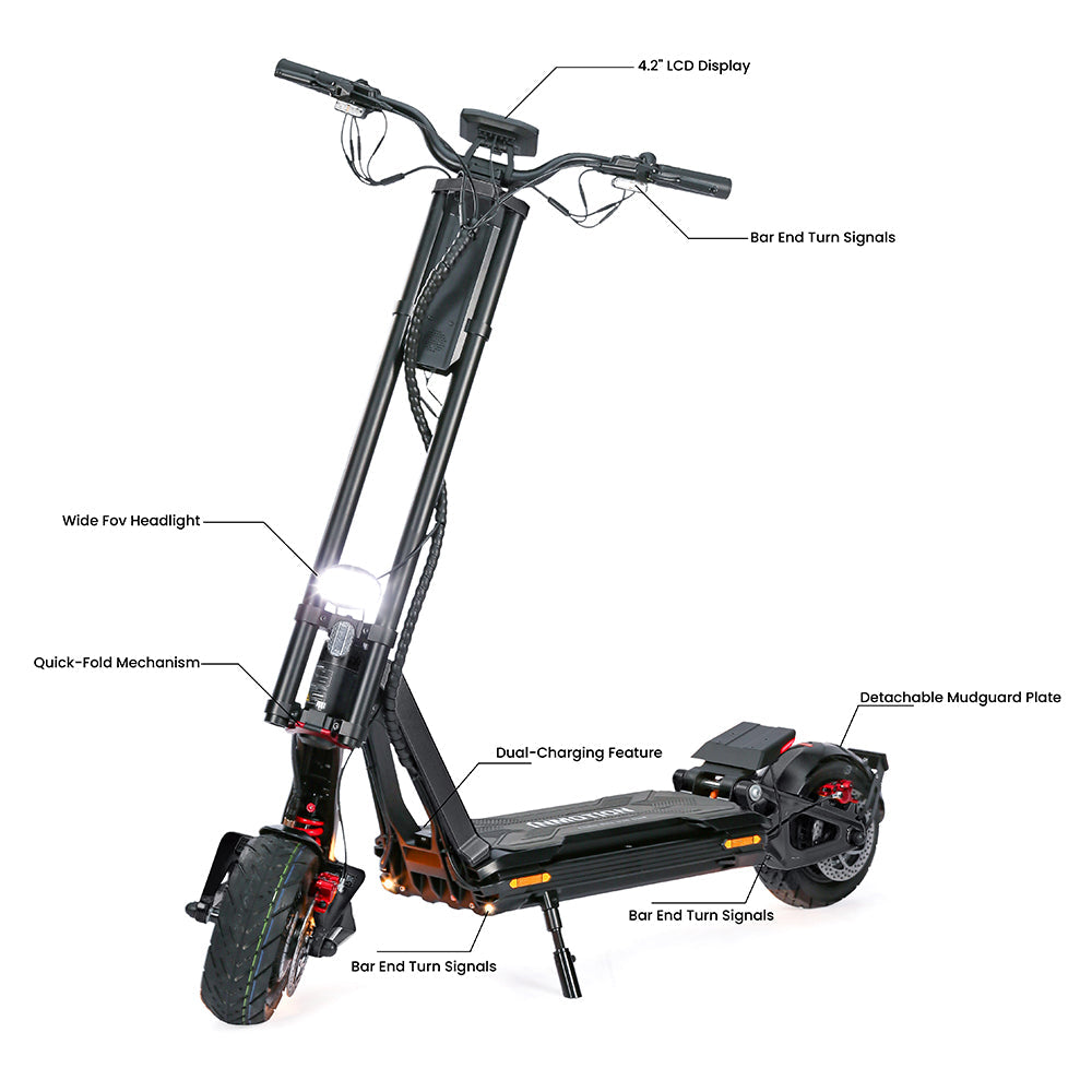 Inmotion RS Midnight and Original 2.0 60 MPH Dual Motor Electric Scooter for Adults | Adjustable Deck Height - Image 3