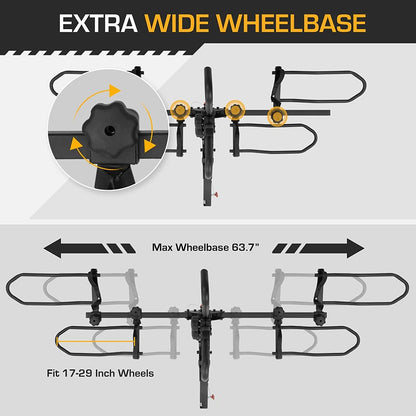 Rugged Dual Ebike Carrying Rack Hitch Mounted