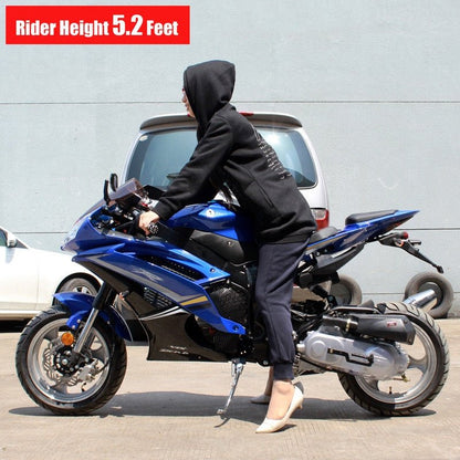 VENOM X18, 50cc MOTORCYCLE,AUTO TRANSMISSION,CAPACITY-250LBS,SPEED-40MPH,BLACK Renovomotors