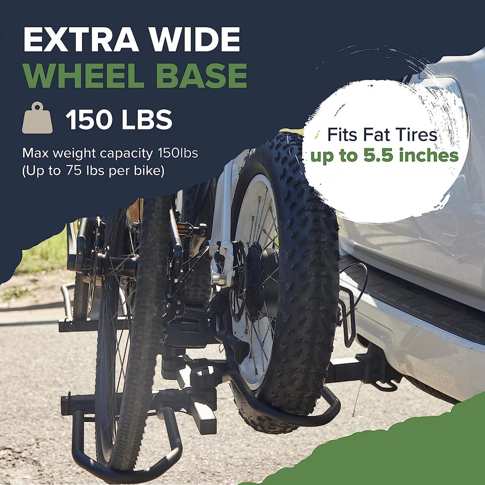 Rugged Dual Ebike Carrying Rack Hitch Mounted
