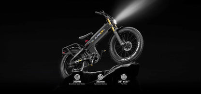 Aniioki A9 Pro Max 2000W Peak Power, Max 33MPH, 26*4.8" Fat Tire Renovomotors