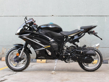 VENOM X18, 50cc MOTORCYCLE,AUTO TRANSMISSION,CAPACITY-250LBS,SPEED-40MPH,BLACK Renovomotors
