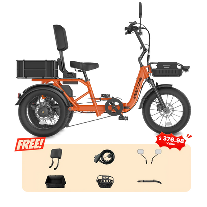Meet One Breeze Pro 2.0 Fat Tire Electric Trike | 750W Motor, 1200W Peak, 80 Mile Range
