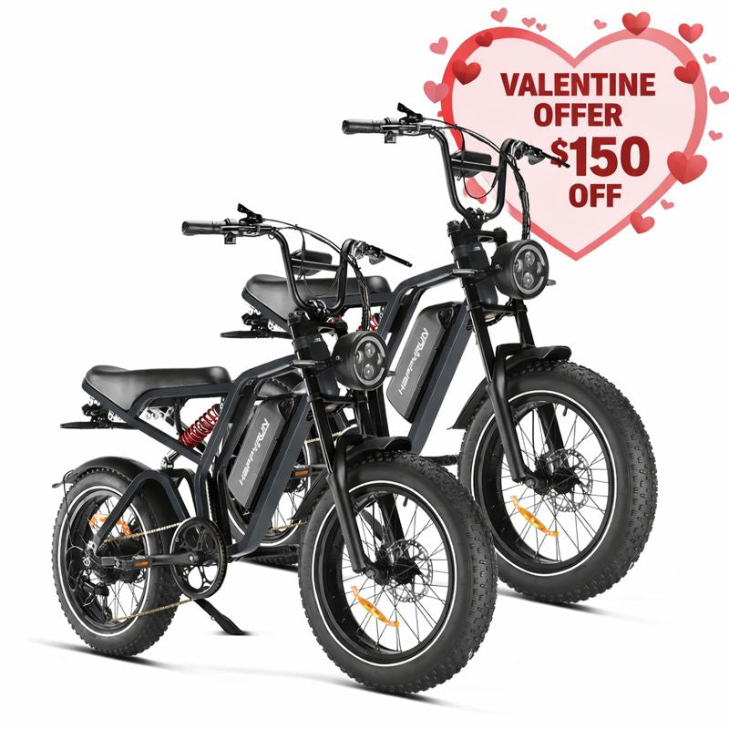 Happyrun Tank G60 Pro 2000W Moped Style Offroad Electric Bike Fat Tire 1000W Motor (Peak Motor 2000W)