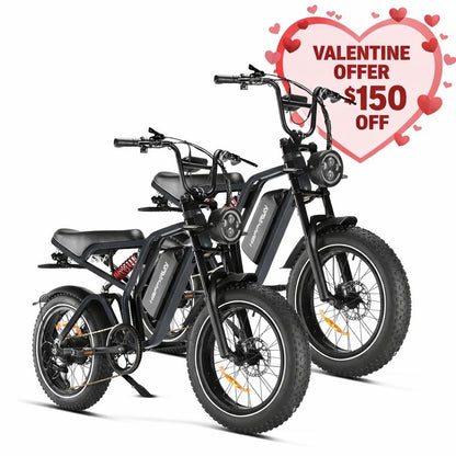 Happyrun Tank G60 Pro 2000W Moped Style Offroad Electric Bike Fat Tire 1000W Motor (Peak Motor 2000W)