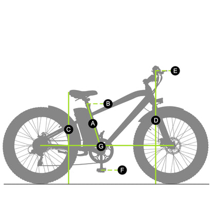 nakto cruiser electric bike size