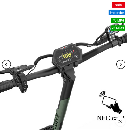 NANROBOT D6+ MAX All-Terrain Electric Scooter Motor: dual motor, 1500W*2 Battery: 60V 30A Tire: 10'' wide tires Brake: hydrualic brake Max load: 330lbs